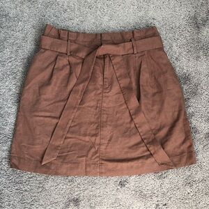Loft Linen Blend light Red/Pink Mini Skirt